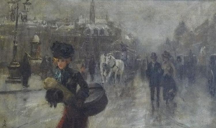 Alfred Stevens Elegants sur les Boulevards